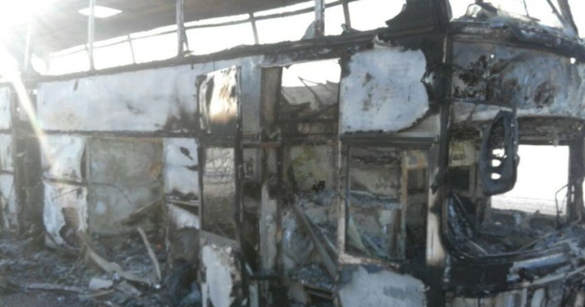Обнародовано фото ужасного пожара в Казахстане: в автобусе погибли 52 человека