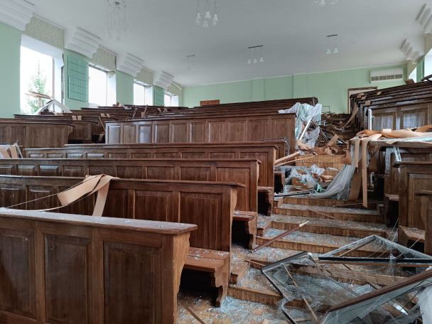 Наслідки авіаудару по одному з вищих навчальних закладів у Харкові 2 вересня / © Олег Синєгубов