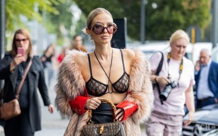 В прозрачном бюстгальтере от Gucci: немецкий блогер сверкнула сосками на Неделе моды в Милане