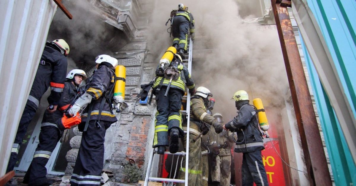 В Одесі горить будинок Русова_1 / © Думская