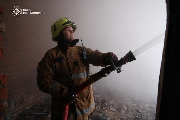Свині загинули внаслідок удару дрону РФ / © ДСНС