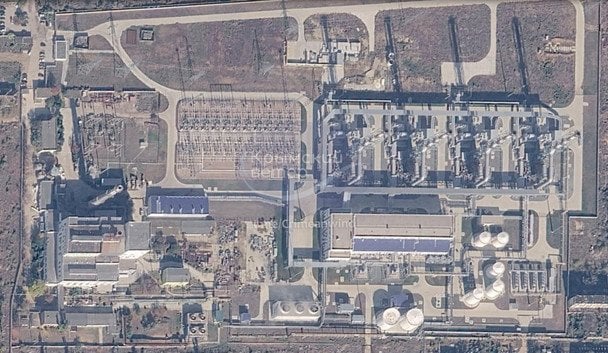 Супутники показали наслідки атаки на Сакську ТЕЦ. / © Крымский ветер