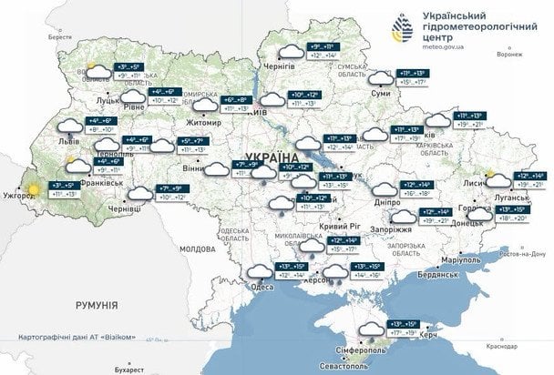 Погода в Україні 13 жовтня / © Укргідрометцентр