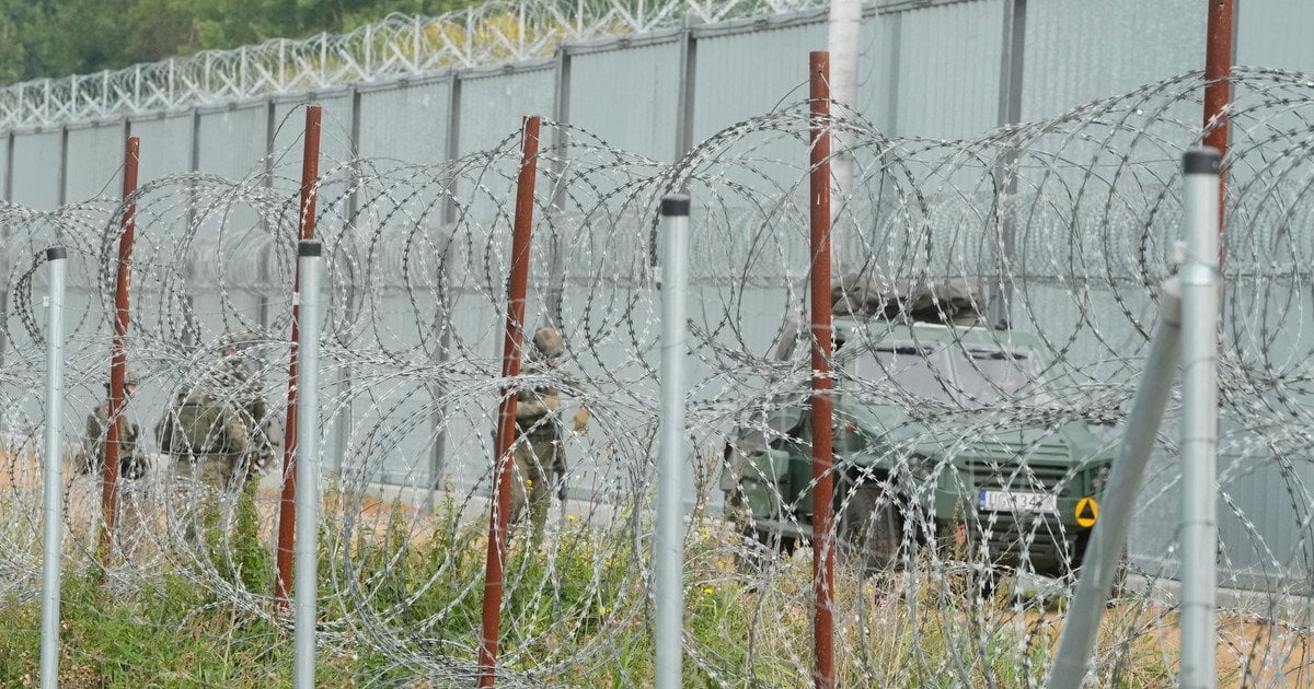 Граница между Польшей и Беларусью.