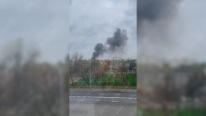 В Киеве вспыхнул масштабный пожар