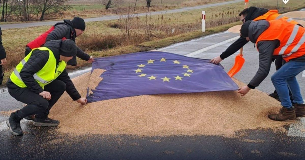 Польські фермери висипали українське зерно на дорогу: акцію організував "шанувальник" Путіна