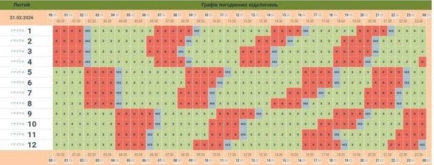 Графік відключення світла в Чернівецькій області 21 лютого