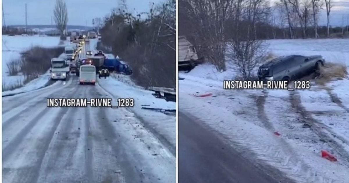 На трассе Ровно – Луцк произошло масштабное ДТП: столкнулись 8 авто