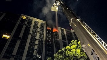 Атка на Київ 2 червня_1 / © Управління ДСНС Києва