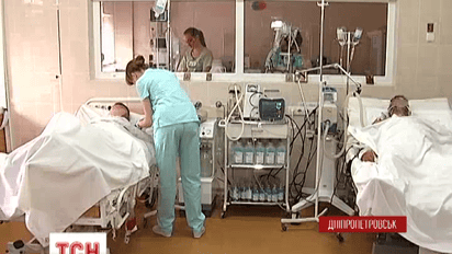 Трех бойцов в тяжелом состоянии доставили в Днепропетровскую областную больницу