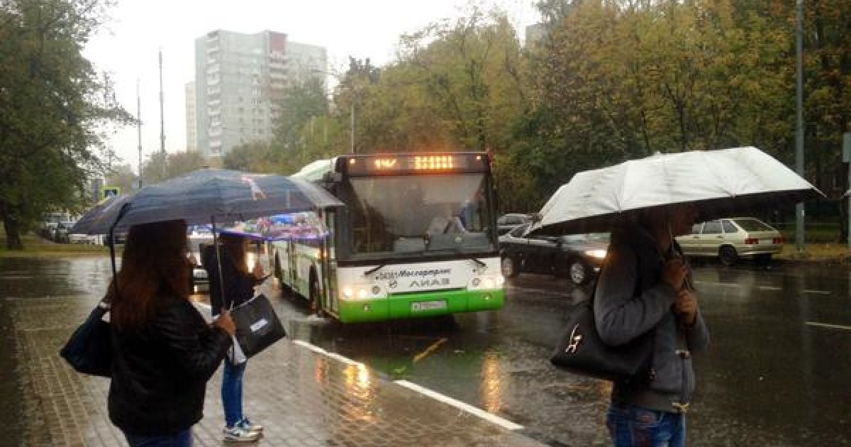 В Москве пошел сильный дождь