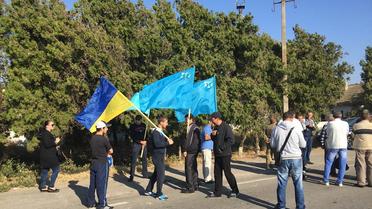 В Крыму стартовала бессрочная блокада полуострова. / © facebook.com/ayder.muzhdabaev