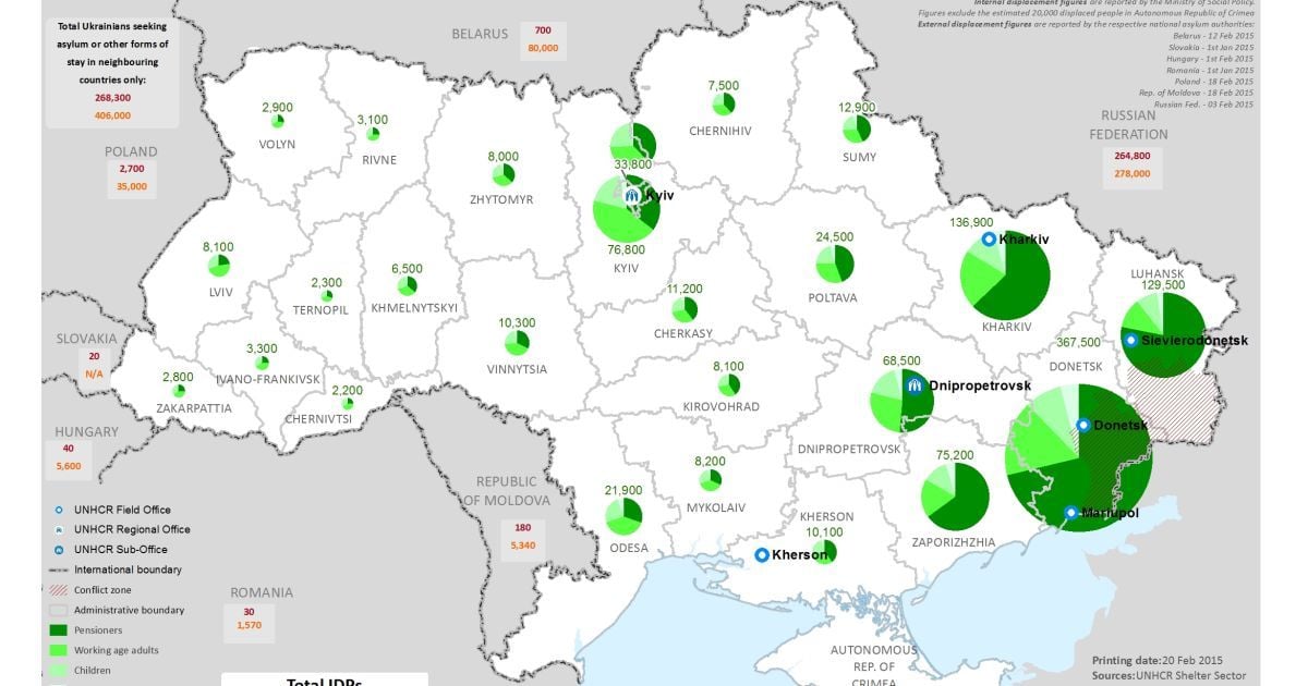 Мапа переселенців із Донбасу