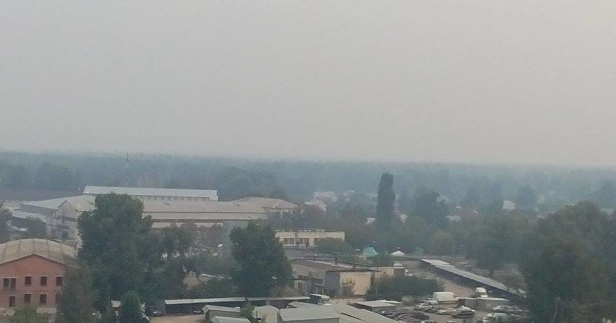 Из-за пожаров вокруг Киева содержание сернистого газа превышает норму