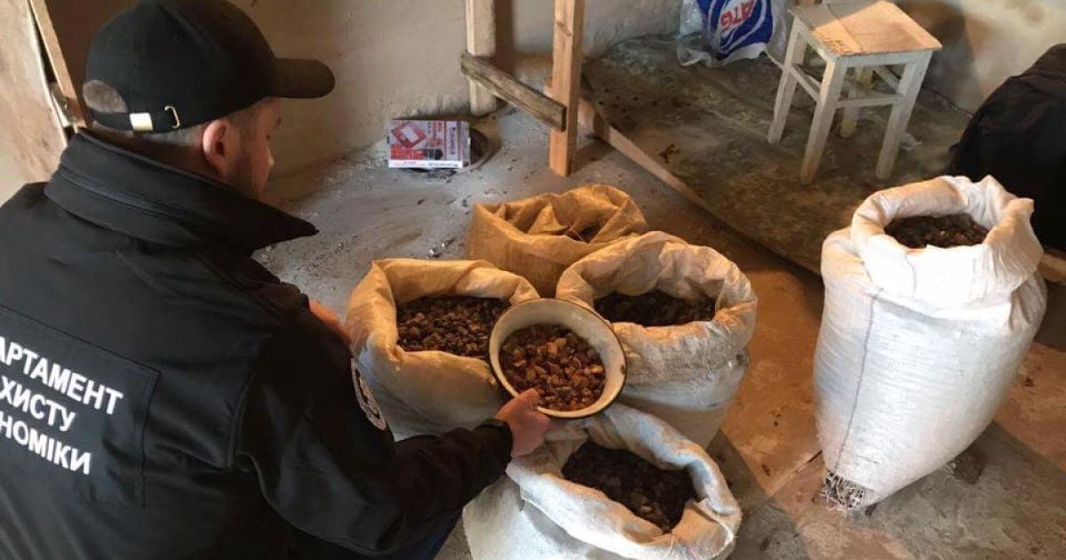 На Житомирщині правоохоронці викрили підпільний цех з обробки бурштину