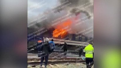 У Миколаєві "Шахед" поцілив у вагон - шокувальне відео