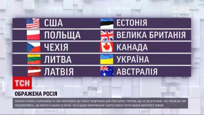 Новости мира: в список российских "недругов" попали 10 стран