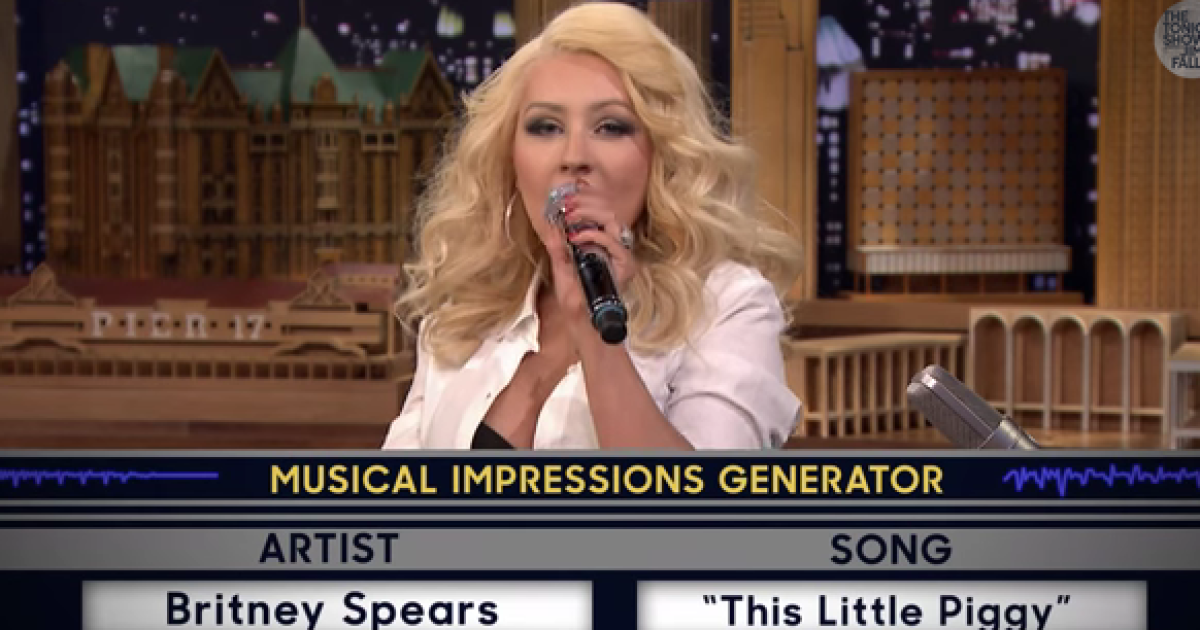 Агилера воспроизвела голос Спирс