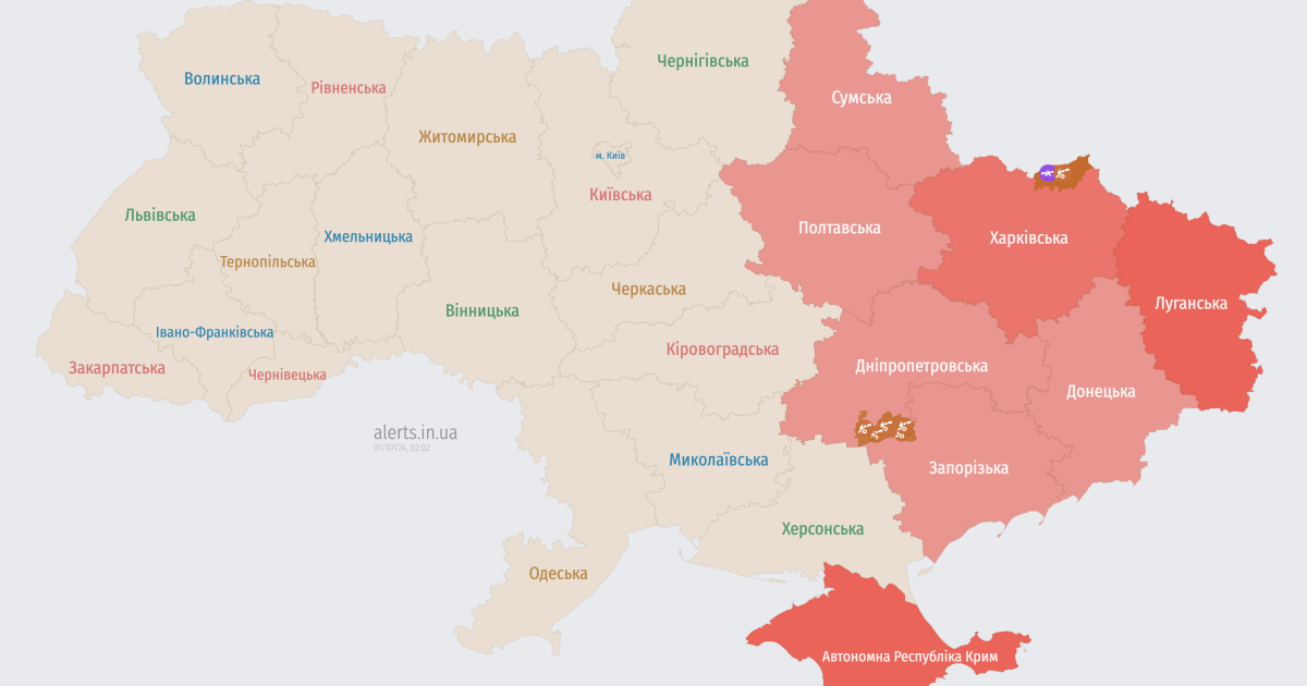 Мапа тривог