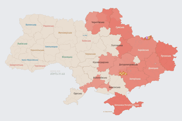Росія атакує Україну ударними БпЛА: напрямок руху