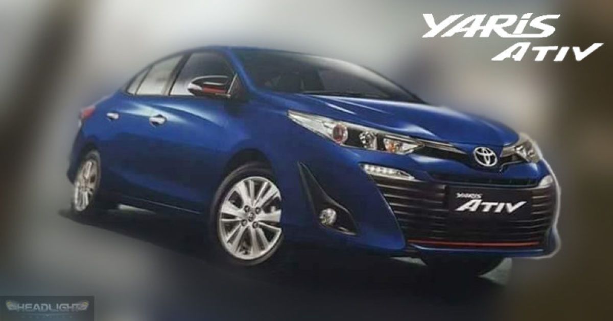 В Сети появились изображения бюджетного седана Toyota Yaris Ativ