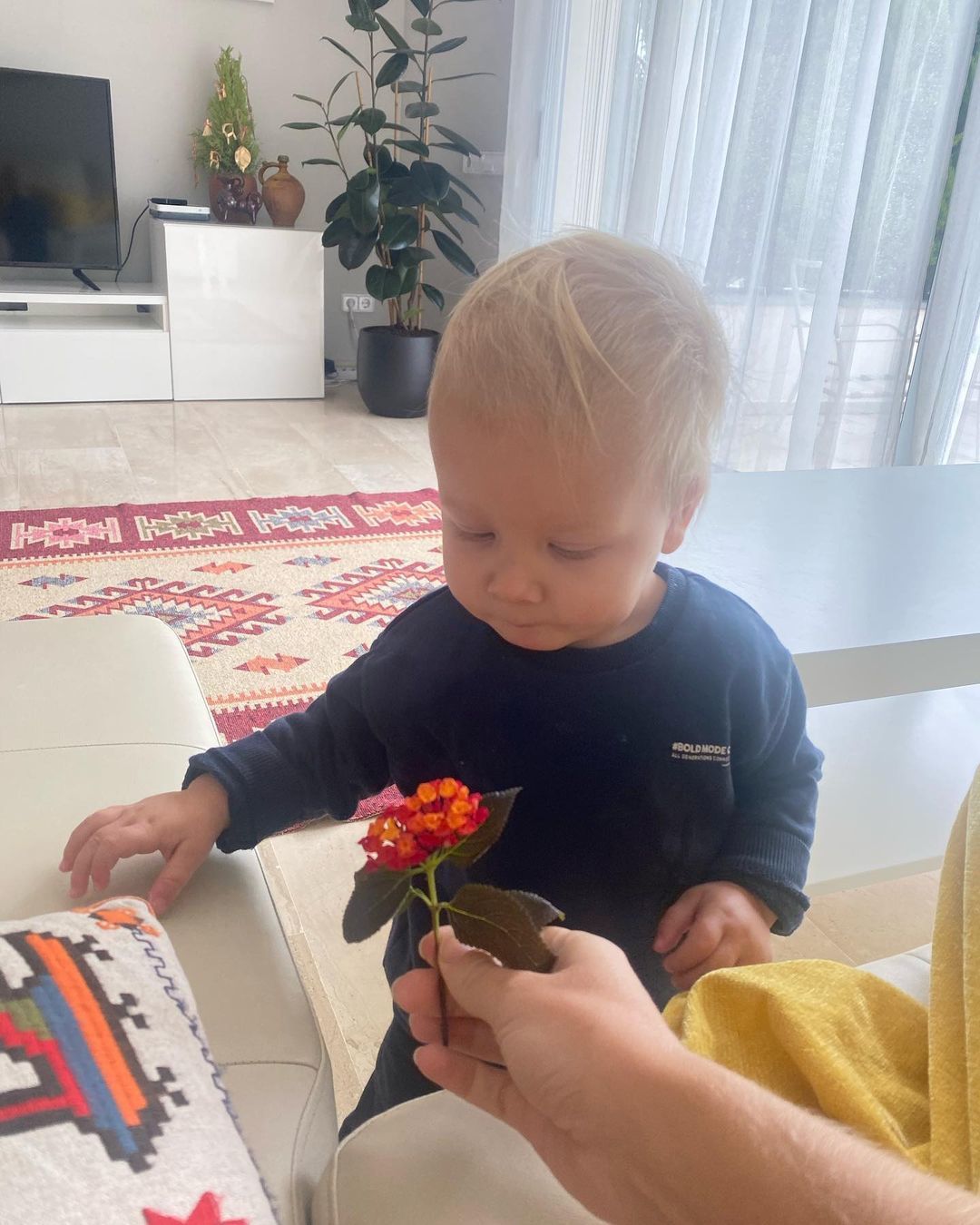 Младший сын Екатерины Осадчей и Юрия Горбунова / © instagram.com/kosadcha