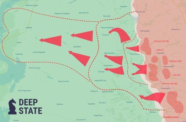 Russia is preparing an offensive on Borova in Kharkiv region. DeepState ma