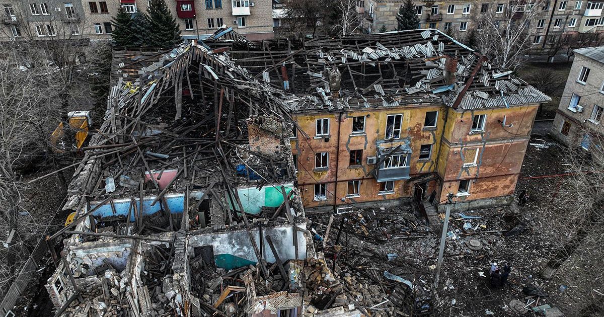 Наслідки обстрілу міста Селидове на Донеччині