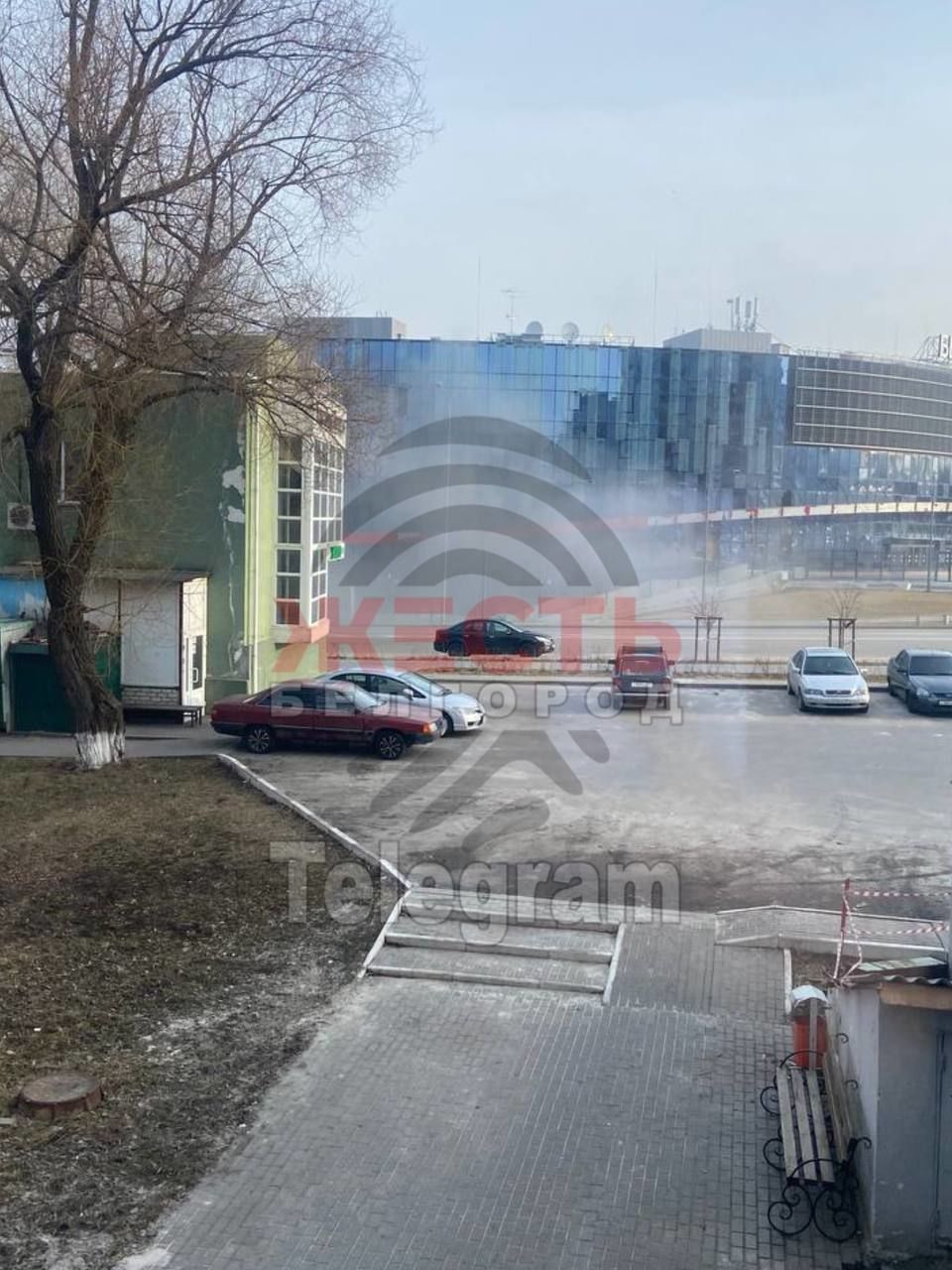 Пошкодження в Бєлгороді 21 березня після обстрілу / Фото: російські телеграм-канали / ©