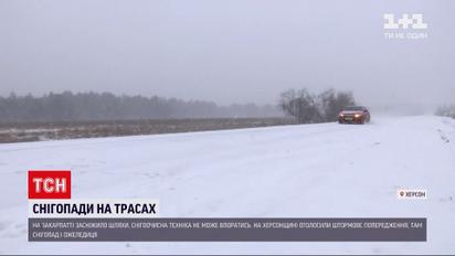 Погода в Україні: на Закарпатті та в Херсонській області знов почались снігопади
