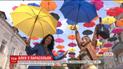 На пешеходной улице Житомира повесили почти двести зонтиков