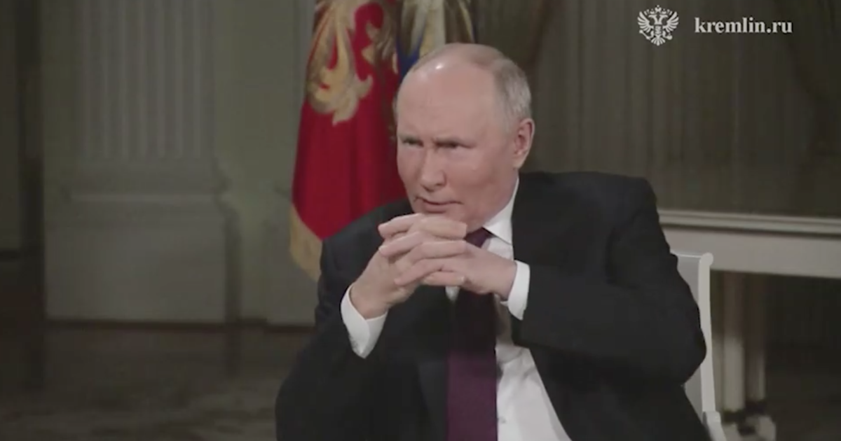 Президент Владимир Путин дал интервью Такеру Карлсону/Скриншот