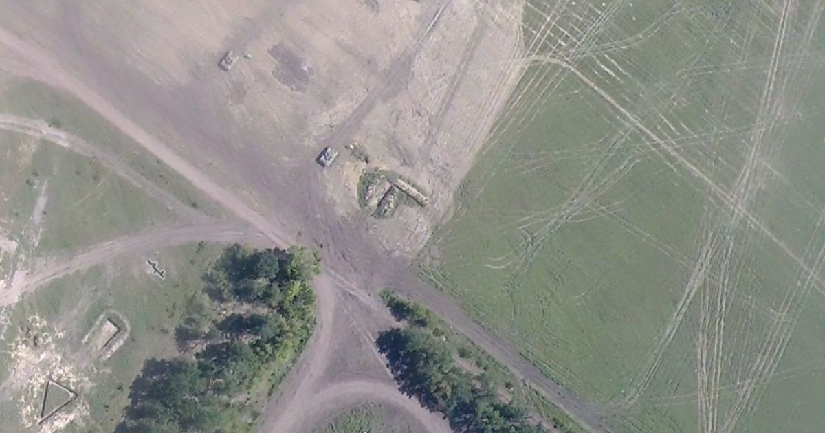 Беспилотник снял танковый полигон боевиков возле Енакиево / © Facebook/Юрий Касьянов