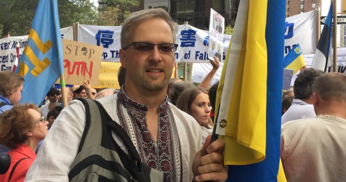 Возле штаб-квартиры ООН протестуют против политики Путина. / © facebook/Елена Рыковцева