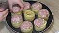 Макарони "гнізда" з фаршем на сковороді