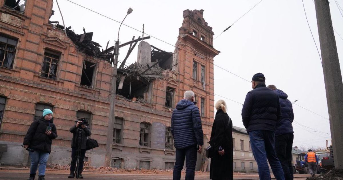 Руйнування в Харкові після атаки безпілотниками
