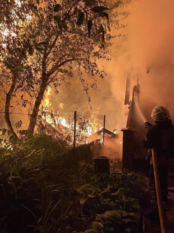 Кадри нічного обстрілу Київщини 29 травня / © Андрій Нєбитов