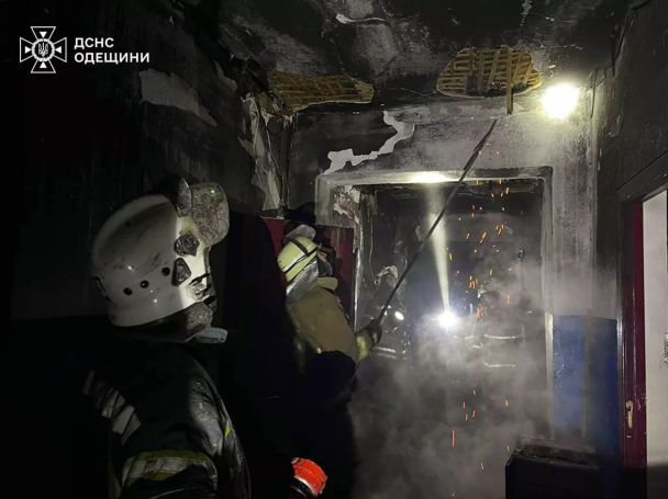 Пожежа в будинку для літніх людей / © Головне управління ДСНС України в Одеській області
