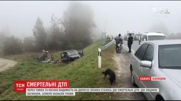 Из-за тумана на Львовщине произошло сразу два смертельных ДТП