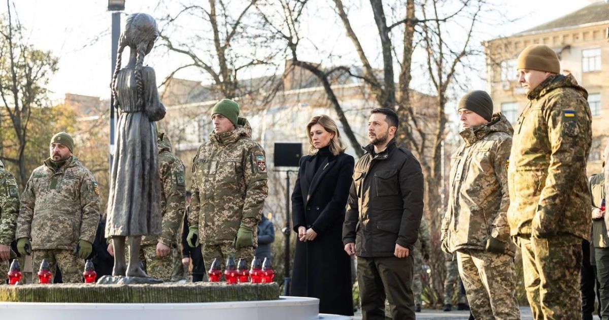 Володимир та Олена Зеленські вшанували жертв Голодомору / Фото: Telegram