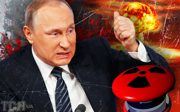 Putin gioca con il pulsante nucleare / collage TSN.ua / ©