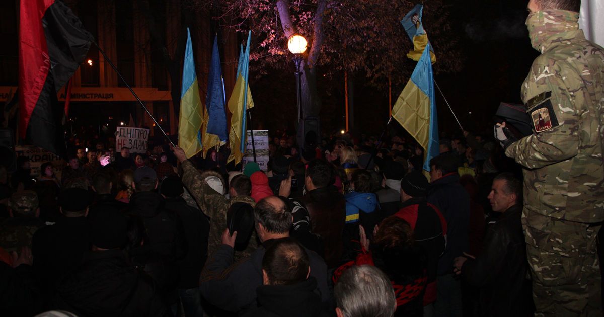 Дніпропетровці вийшли на мітинг підтримки Корбана / © ТСН.ua