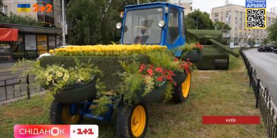 У столиці почали з'являтися патріотичні клумби