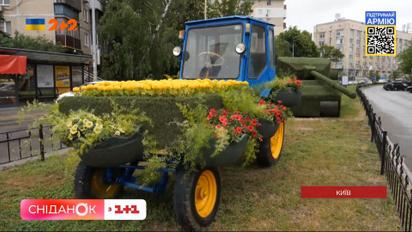 У столиці почали з'являтися патріотичні клумби