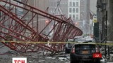 В центре Нью-Йорка упал строительный кран