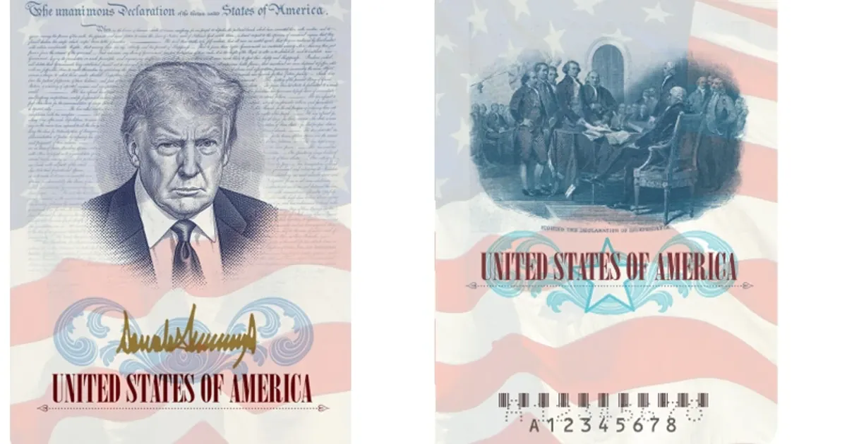 Трамп в американском паспорте