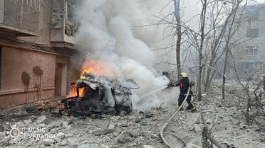 атака на Харків будинок 2 січня_2 / © ДСНС