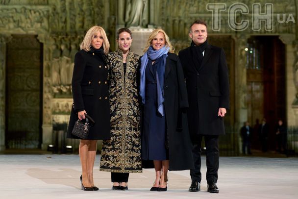 Бріжіт Макрон, Ешлі Байден, Джилл Байден, Еммануель Макрон / © Getty Images