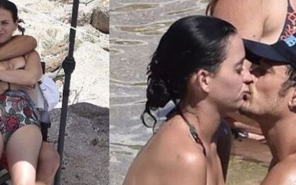 Неутомимые любовники: Орландо Блум пощупал Кэти Перри за грудь прямо на пляже