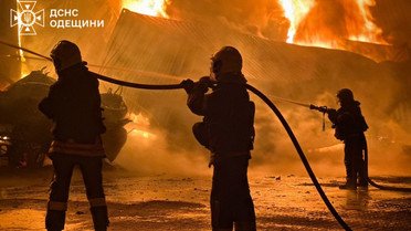 Пожежі в Одеській області через атаку дронами 9 жовтня_1 / © ДСНС